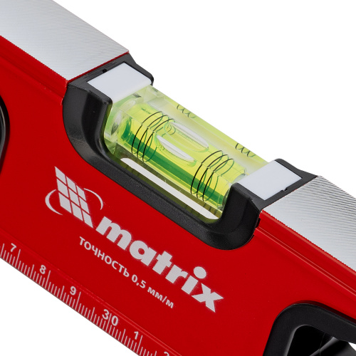 Уровень алюминиевый, фрезерованный, 3 глазка, рукоятки, 600 мм Matrix по ценам производителя в Санкт-Петербурге с доставкой по всей России