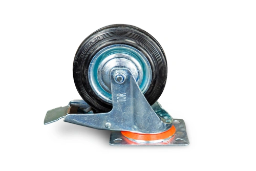 Колесо поворотное резина SCb 63 160 мм с тормозом (N) по ценам производителя в Санкт-Петербурге с доставкой по всей России