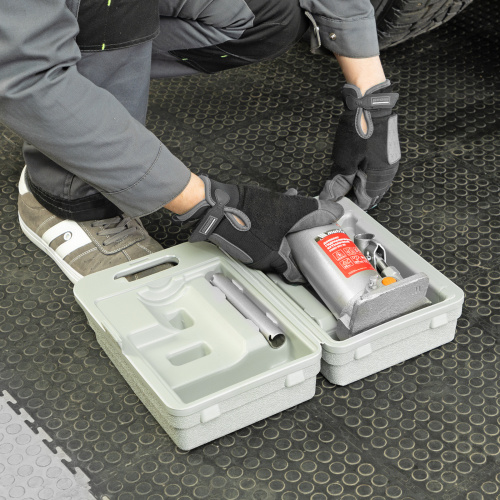 Домкрат гидравлический бутылочный, 5 т, h подъема 197-382 мм, в пластиковом кейсе Matrix по ценам производителя в Санкт-Петербурге с доставкой по всей России