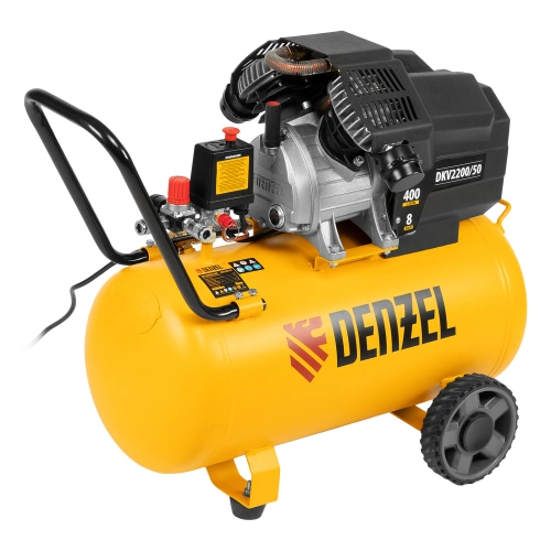 Компрессор воздушный DKV2200/50, Х-PRO 2.2 кВт, 400 л/мин, 50 л Denzel по ценам производителя в Санкт-Петербурге с доставкой по всей России