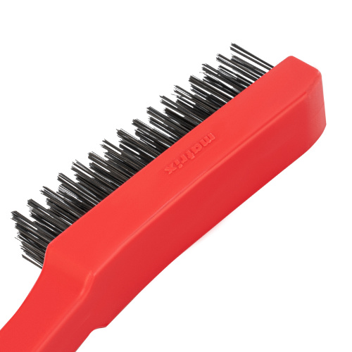 Щетка зачистная пятирядная, закаленная прямая проволока с пластиковой ручкой Matrix по ценам производителя в Санкт-Петербурге с доставкой по всей России