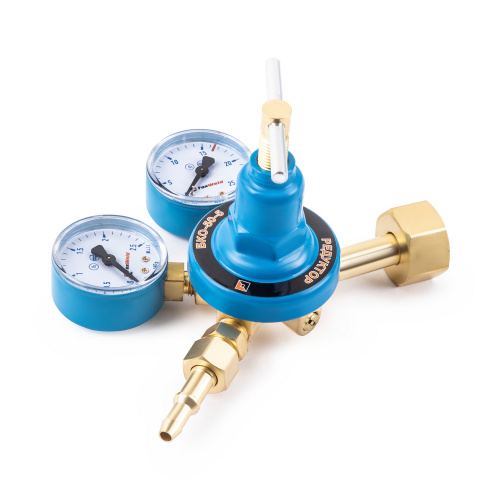 Редуктор БКО-50-5 (кислородный, 2 манометра, ЛАТУНЬ) купить в Москве с доставкой по всей России | ProtosMarket.ru