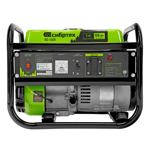 Генератор бензиновый БС-1200, 1 кВт, 230 В, четырехтактный, 5.5 л, ручной стартер Сибртех по ценам производителя в Санкт-Петербурге с доставкой по всей России