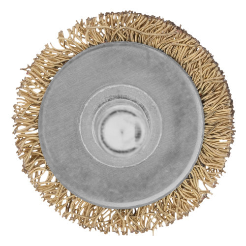 Щетка для дрели, 30 мм, плоская со шпилькой, латунированная витая проволока Matrix по ценам производителя в Санкт-Петербурге с доставкой по всей России