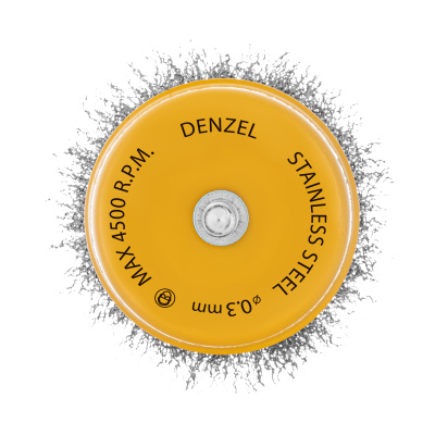Щетка для дрели, 75 мм, Чашка, со шпилькой, нержавеющая витая проволока Denzel по ценам производителя в Санкт-Петербурге с доставкой по всей России