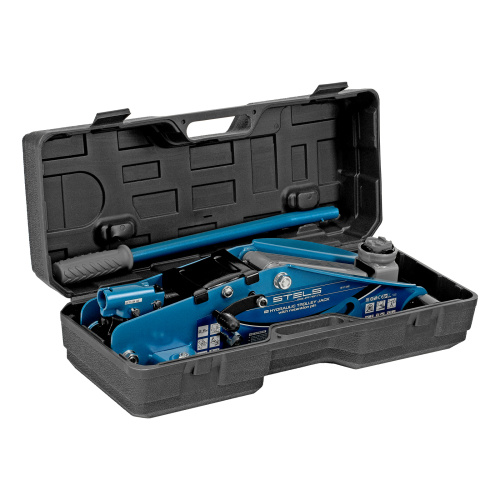 Домкрат гидравлический подкатной с фиксатором, 2.5 т, Safety Pin, 140-385 мм, в кейсе Stels по ценам производителя в Санкт-Петербурге с доставкой по всей России