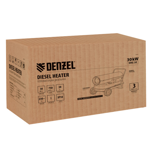 Дизельная тепловая пушка DHG-30, 30 кВт, 750 м3/ч, прямой нагрев Denzel по ценам производителя в Санкт-Петербурге с доставкой по всей России