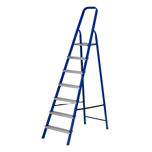 Стремянка, 7 ступеней, стальной профиль, алюминиевые ступени Сибртех купить в Москве с доставкой по всей России | ProtosMarket.ru