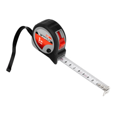 Рулетка Continuous fixation,3 м х 16 мм,двухкомпонентный корпус,плавная фиксация Matrix по ценам производителя в Санкт-Петербурге с доставкой по всей России