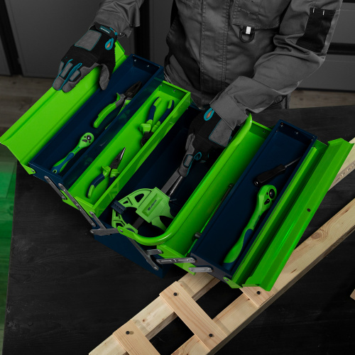 Ящик для инструмента, 430 х 200 х 200 мм, пять секций, металлический Сибртех 90751 купить в Москве с доставкой по всей России | ProtosMarket.ru