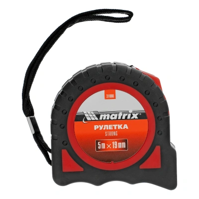 Рулетка Strong,5 м х 19 мм,обрезиненный корпус Matrix по ценам производителя в Санкт-Петербурге с доставкой по всей России