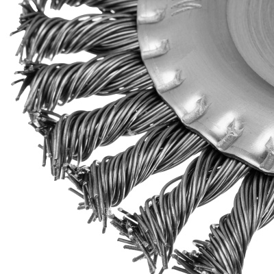 Щетка для УШМ 150 мм, М14, плоская, крученая проволока 0.8 мм Matrix по ценам производителя в Санкт-Петербурге с доставкой по всей России