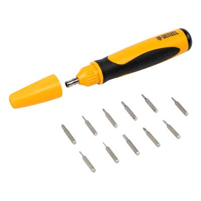 Отвертка реверсивная, механизм SmartPush mini 11 шт, CrMo Denzel купить в Москве с доставкой по всей России | ProtosMarket.ru