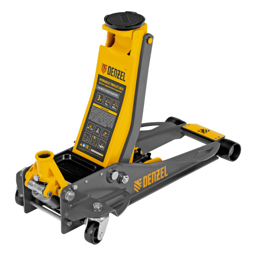 Домкрат гидравлический подкатной, 3 т, 75-500 мм, быстрый подъем, низкий подхват, проф. Denzel по ценам производителя в Санкт-Петербурге с доставкой по всей России