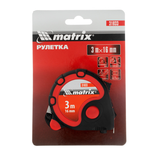 Рулетка Status 3 fixations,3 м х 16 мм,двухкомпонентный корпус,3 фиксации ленты Matrix по ценам производителя в Санкт-Петербурге с доставкой по всей России