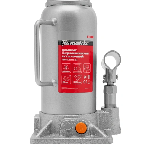 Домкрат гидравлический бутылочный, 12 т, h подъема 230-465 мм Matrix по ценам производителя в Санкт-Петербурге с доставкой по всей России