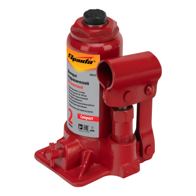 Домкрат гидравлический бутылочный 2 т, h подъема 150-280 мм Sparta Compact купить в Москве с доставкой по всей России | ProtosMarket.ru