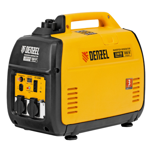 Генератор инверторный GT-2200iS, 2.2 кВт, 230 В, бак 4 л, закрытый корпус, ручной старт Denzel по ценам производителя в Санкт-Петербурге с доставкой по всей России