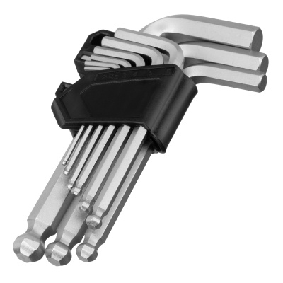 Набор ключей имбусовых, HEX, 2-12 мм, CrV, 9 шт., с шаром Сибртех купить в Москве с доставкой по всей России | ProtosMarket.ru