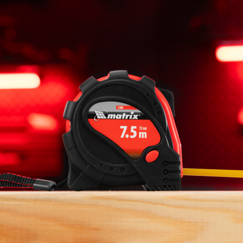 Рулетка Status Magnet 3 fixations,7,5 м х 25 мм,обрезиненный корпус,зацеп с магнитом Matrix по ценам производителя в Санкт-Петербурге с доставкой по всей России