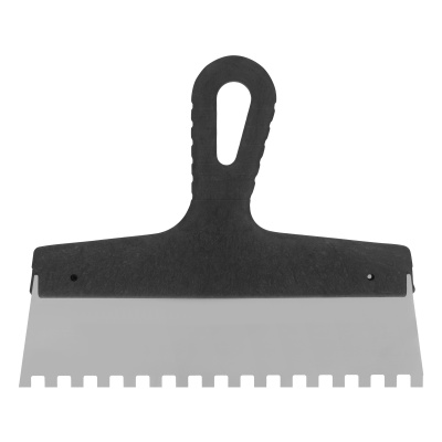 Шпатель из нержавеющей стали, 250 мм, зуб 8 х 8 мм, пластмассовая ручка Сибртех купить в Москве с доставкой по всей России | ProtosMarket.ru