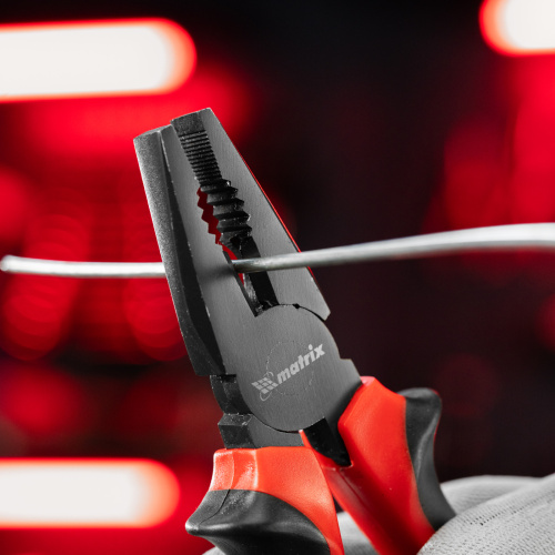 Плоскогубцы комбинированные Black Nickel, 180 мм, двухкомпонентные рукоятки Matrix купить в Москве с доставкой по всей России | ProtosMarket.ru