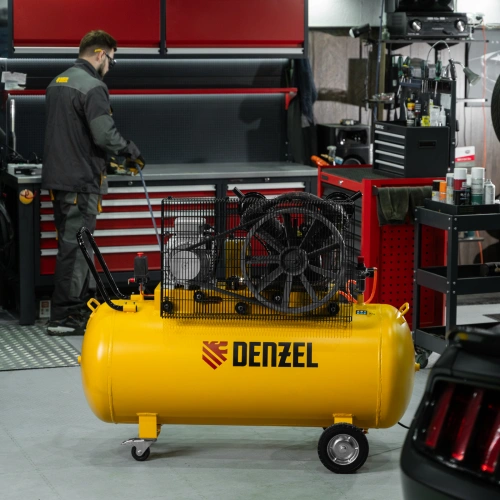 Компрессор воздушный рем. привод BCV 5500-T/270, 5,5 кВт, 270 литров, 850 л/мин Denzel по ценам производителя в Санкт-Петербурге с доставкой по всей России