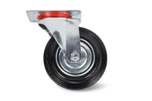 Колесо поворотное резина SC 80 200 мм (F) по ценам производителя в Санкт-Петербурге с доставкой по всей России