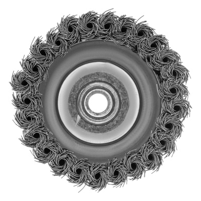 Щетка для УШМ Heavy Duty, 100 мм, М14, "чашка", крученая проволока 0.5 мм Matrix по ценам производителя в Санкт-Петербурге с доставкой по всей России