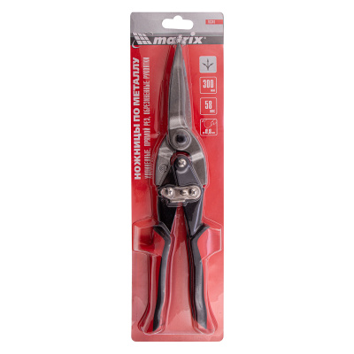 Ножницы по металлу, удлиненные, 285 мм, пряморежущие, обрезиненные рукоятки Matrix купить в Москве с доставкой по всей России | ProtosMarket.ru