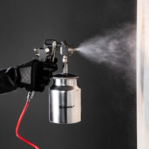 Краскораспылитель пневматический с нижним бачком V 1, 0 л, сопло D 1.2, 1.5 и 1.8 мм Matrix купить в Москве с доставкой по всей России | ProtosMarket.ru