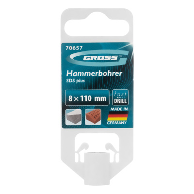 Бур по бетону Pro, 8 x 110 мм, SDS Plus Gross купить в Москве с доставкой по всей России | ProtosMarket.ru