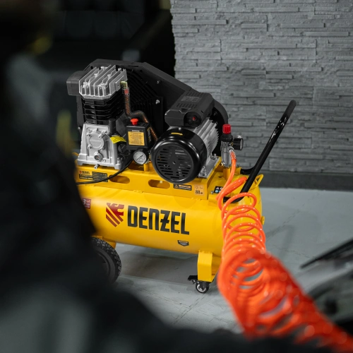 Компрессор воздушный рем. привод BCI 2100/50, 2,1 кВт, 50 литров, 400 л/мин Denzel по ценам производителя в Санкт-Петербурге с доставкой по всей России