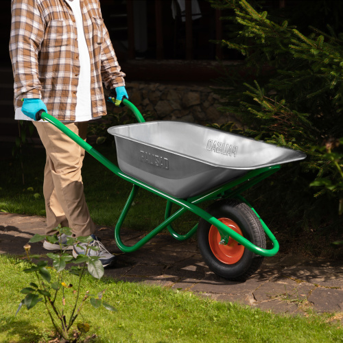 Тачка садово-строительная, усиленная, грузоподъемность 200 кг, объем 90 л Palisad купить в Москве с доставкой по всей России | ProtosMarket.ru