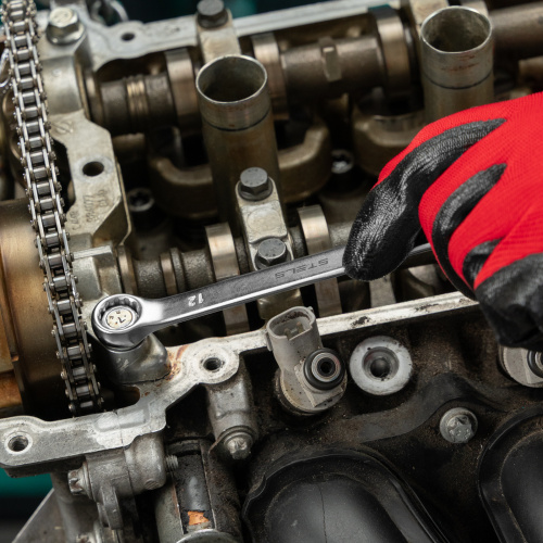 Ключ комбинированный, 12 мм, CrV, матовый хром Stels купить в Москве с доставкой по всей России | ProtosMarket.ru