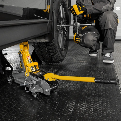 Домкрат гидравлический подкатной с фиксатором, 2 т, 130-330 мм Denzel купить в Москве с доставкой по всей России | ProtosMarket.ru