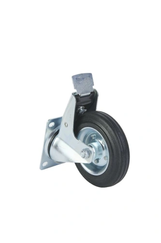 Колесо поворотное усиленное резина SRCB 63 160 мм с тормозом по ценам производителя в Санкт-Петербурге с доставкой по всей России