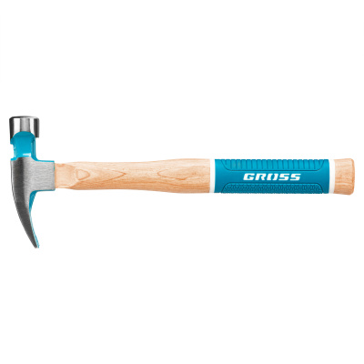 Молоток-гвоздодер, 280 г, угол 75, магнит, обрезиненная рукоятка American hickory GROSS купить в Москве с доставкой по всей России | ProtosMarket.ru