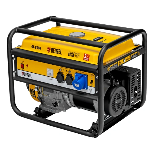 Генератор бензиновый GE 8900, 8.5 кВт, 220 В/50 Гц, 25 л, ручной старт Denzel по ценам производителя в Санкт-Петербурге с доставкой по всей России
