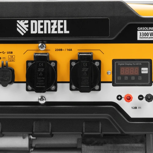 Генератор бензиновый PS-33E, 3.3 кВт, 230В, 15 л, электростартер Denzel купить в Москве с доставкой по всей России | ProtosMarket.ru