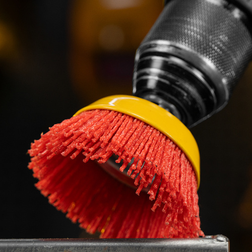 Щетка для дрели, 75 мм, Чашка, со шпилькой, нейлоновая щетина Denzel по ценам производителя в Санкт-Петербурге с доставкой по всей России