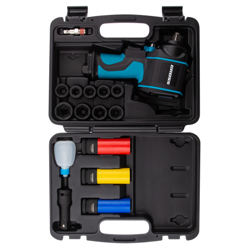 Гайковерт пневматический ударный G985K2, 1/2, 610Нм 9000 об/мин, с набором 17 предметов Gross купить в Москве с доставкой по всей России | ProtosMarket.ru