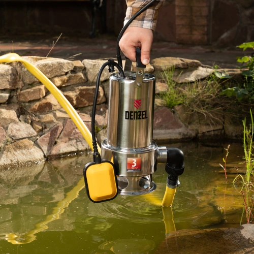 Дренажный насос DP1100X, 1100 Вт, подъем 11 м, 15500 л/ч Denzel по ценам производителя в Санкт-Петербурге с доставкой по всей России