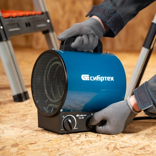 Тепловая пушка ТВ-3М (тепловентилятор), 230 В, 3 режима: вентилятор/1500 Вт /3000 Вт Сибртех по ценам производителя в Санкт-Петербурге с доставкой по всей России