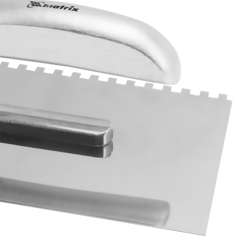 Гладилка из нержавеющей стали, 280 х 130 мм, деревянная ручка, зуб 6 х 6 мм Matrix купить в Москве с доставкой по всей России | ProtosMarket.ru