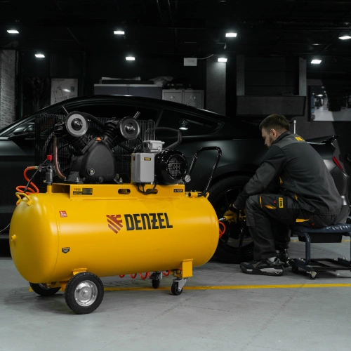 Компрессор воздушный рем. привод BCV 4000-T/200, 4,0 кВт, 200 литров, 690 л/мин Denzel по ценам производителя в Санкт-Петербурге с доставкой по всей России