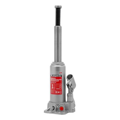 Домкрат гидравлический бутылочный, 3 т, высота подъема 194-372 мм Matrix купить в Москве с доставкой по всей России | ProtosMarket.ru