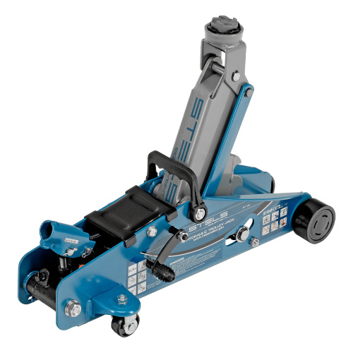 Домкрат гидравлический подкатной с фиксатором, 2.5 т, Safety Pin, 140-385 мм, в кейсе Stels по ценам производителя в Санкт-Петербурге с доставкой по всей России