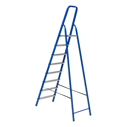 Стремянка, 8 ступеней, стальной профиль, алюминиевые ступени Сибртех купить в Москве с доставкой по всей России | ProtosMarket.ru