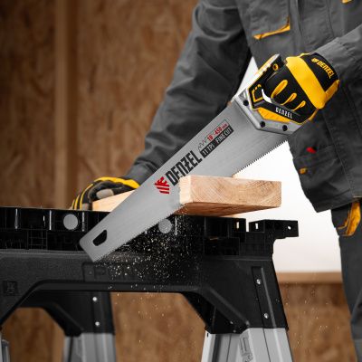 Ножовка по дереву, 450 мм, 11 TPI, зуб 3D, металлопластиковая рукоятка Denzel купить в Москве с доставкой по всей России | ProtosMarket.ru